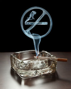 cigarette on ashtray