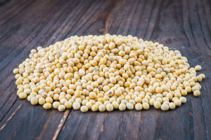 soybeans-on-wooden-background