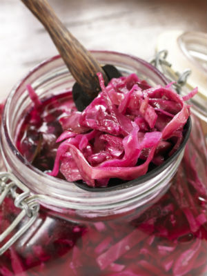 red-sauerkraut-in-glass-jar