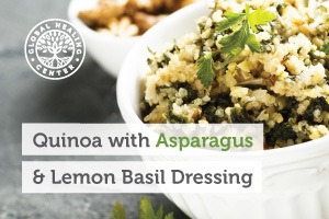 This delicious quinoa salad is as nutritious as it is tasty. You'll love this nutrient-packed quinoa salad with tangy lemon basil dressing.