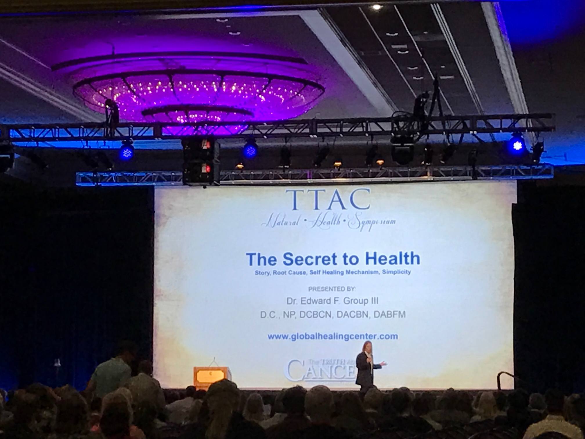 Dr. Group, DC is talking about his Secret to Health presentation at the The Truth About Cancer Symposium.