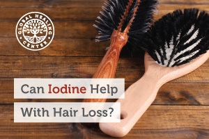 Two hair combs on a table. To avoid hair loss, try to fuse iodine into your diet. Iodine helps with hair strength and growth.