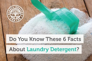 A pile of laundry detergent. Detergents contain chemicals that can add to skin irritation and disrupt the endocrine function.