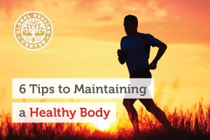 An individual is running. Eating well and eating appropriate portion is an excellent way of maintaining a healthy body.