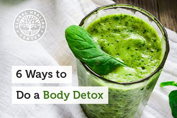 Certain foods and drinks, like those pictured here, are great for supporting detox. Check out these 6 ways to do a body detox.