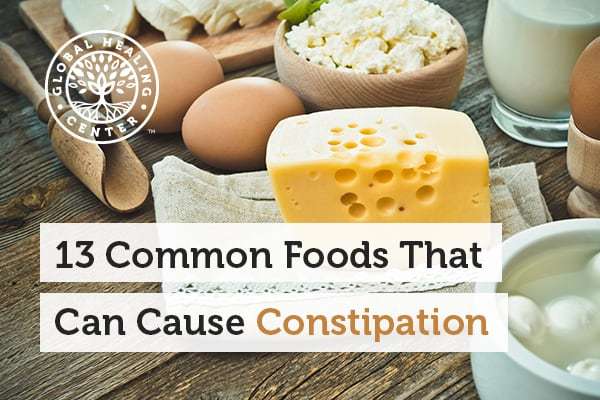 Eggs and cheeses are foods that cause constipation.