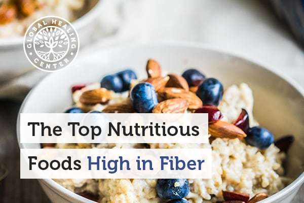 A bowl of foods high in fiber.