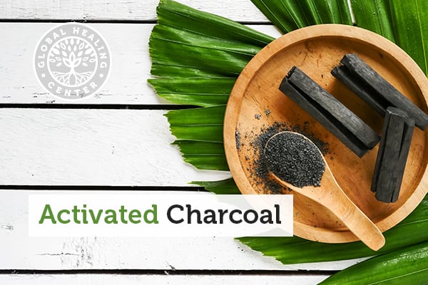 A bowl of activated charcoal.