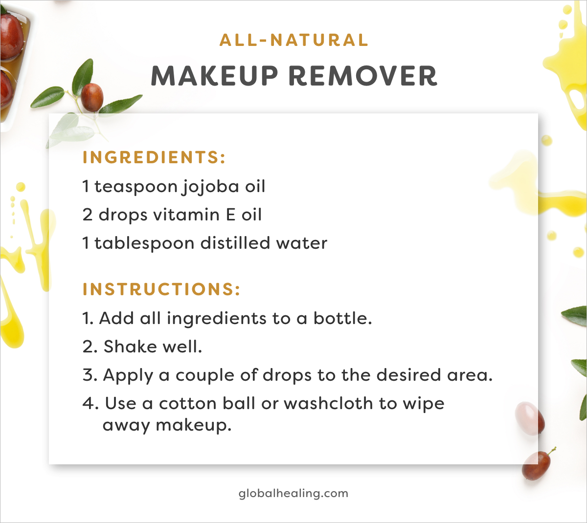Try this easy makeup remover recipe that'll leave your skin feeling refreshed.
